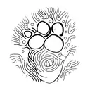 Cat paw tattoo design idea