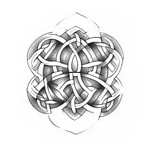 Celtic trinity knot shamrock tattoo design idea