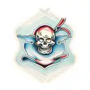 Handshake with skeleton arm tattoo design idea