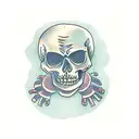 Handshake with skeleton arm tattoo design idea