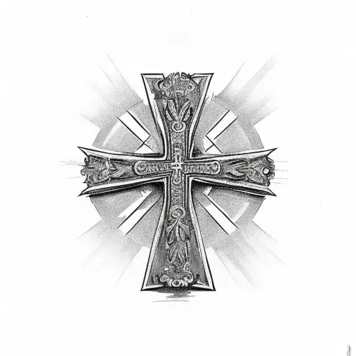 Orthodox cross tattoo design idea