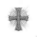 Orthodox cross tattoo design idea