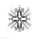 Orthodox cross tattoo design idea
