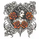 INSERT HERE vertical tattoo in a sensual and provocative and slutty style tattoo design idea