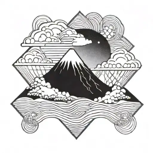 Mt fuji tattoo design idea