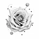 rose and Israel map with air plane tattoo design idea