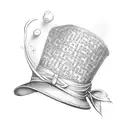 mad hatter tattoo design idea