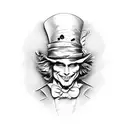 mad hatter tattoo design idea