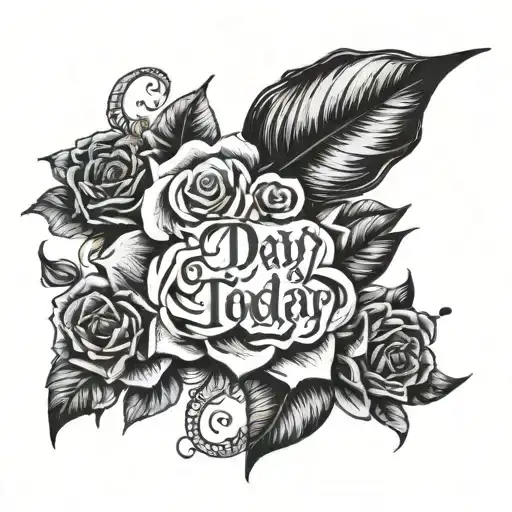 one day but not today Hope tattoo design idea