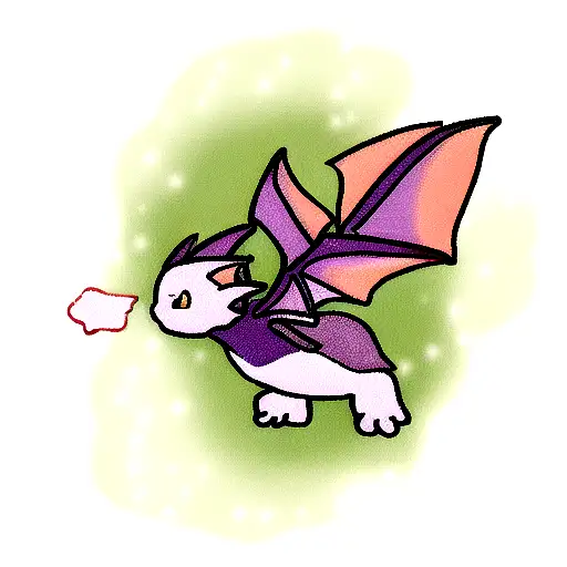 tiny dragons flying  with sparkles scattered around tattoo design idea