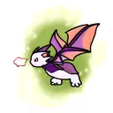 tiny dragons flying  with sparkles scattered around tattoo design idea