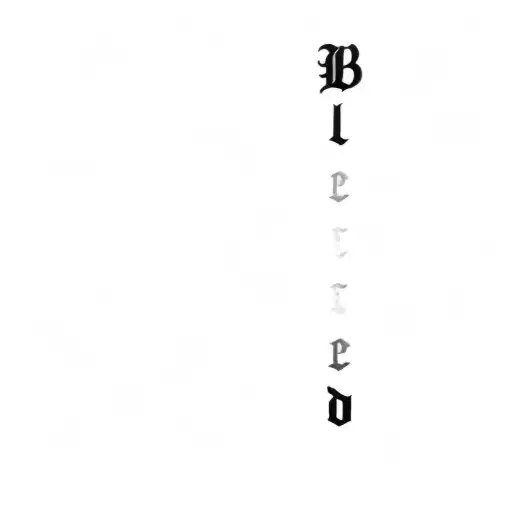 the word'blessed'on a black background tattoo design idea