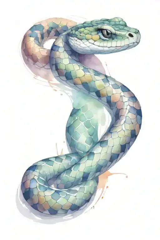 rattle snake tattoo design idea