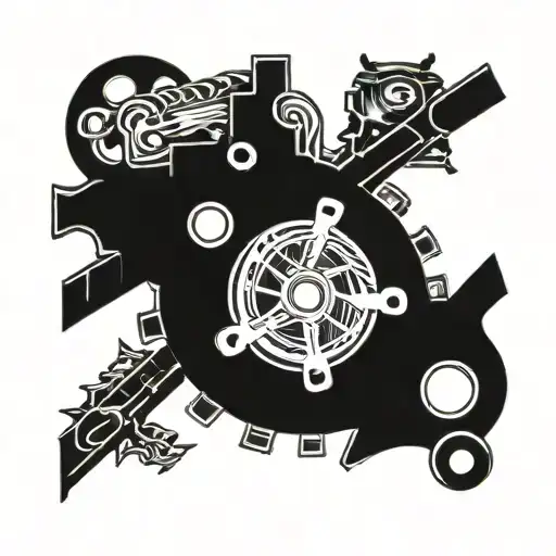 Film reel with Indiana jones  tattoo design idea