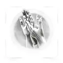 prayer hand  tattoo design idea