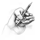 prayer hand  tattoo design idea