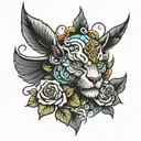 clothes tattoo design idea