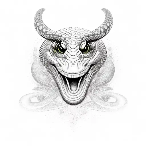 Combine Mellstroy's occupation with a snake in a new-school style design tattoo design idea