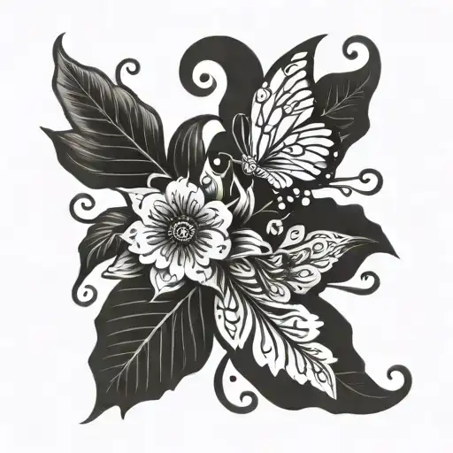 Combine the names Christina and Caidence into one unique design tattoo design idea