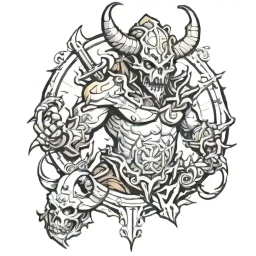 diablo video game tattoo design idea