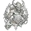 diablo video game tattoo design idea