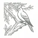 cockatiel and juniper tree tattoo design idea