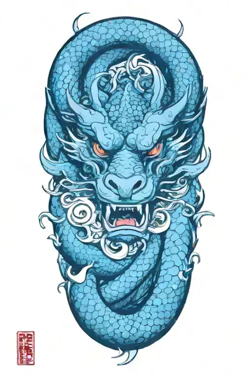 DRAGON WRAPPING AROUND tattoo design idea