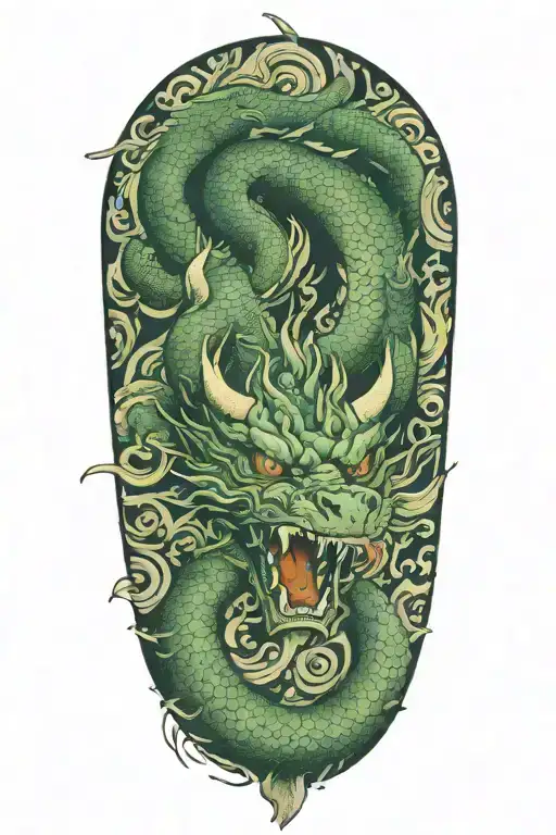 DRAGON WRAPPING AROUND tattoo design idea