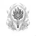 An intricate design featuring indigenous Colombian flora and fauna tattoo design idea