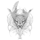 An intricate design featuring indigenous Colombian flora and fauna tattoo design idea