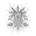 An intricate design featuring indigenous Colombian flora and fauna tattoo design idea