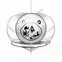 wizard with magic 8 ball tattoo design idea