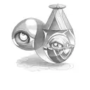 wizard with magic ball tattoo design idea