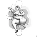 nsfw curvy plus size pinup tattoo design idea