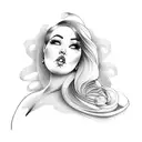 nsfw curvy plus size pinup tattoo design idea