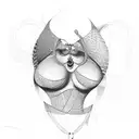 nsfw curvy plus size pinup tattoo design idea