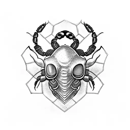 scorpion with the number 7 tattoo design idea