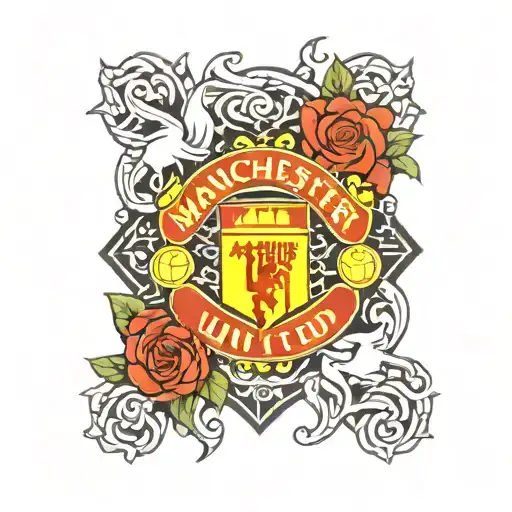 Manchester United logo tattoo design idea