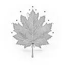 toronto maple leaf with trees tattoo design idea