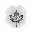 toronto maple leaf with trees tattoo design idea