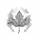 toronto maple leaf with trees tattoo design idea