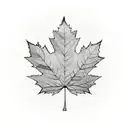 toronto maple leaf with trees tattoo design idea