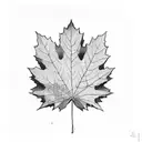 toronto maple leaf with trees tattoo design idea