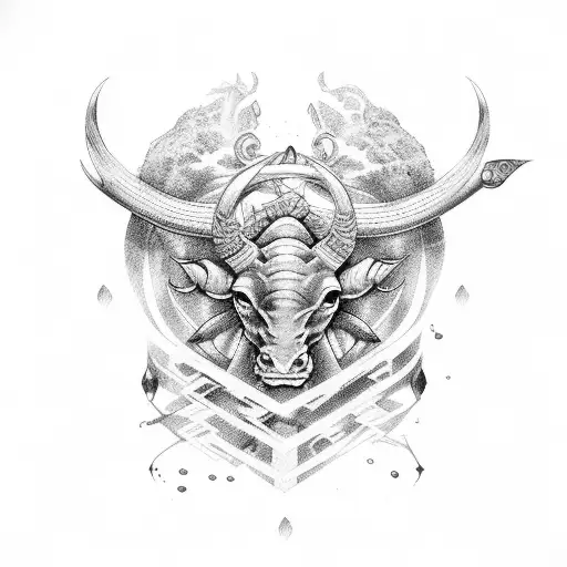 aquario y Tauro  tattoo design idea