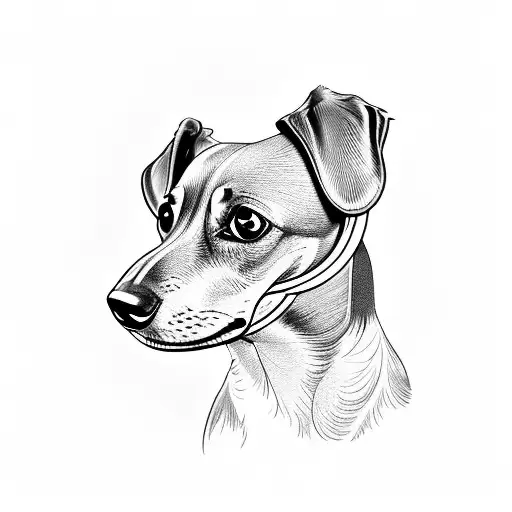 dachshund with turbo tattoo design idea