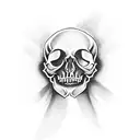 Black Rose Shaped into a skull tattoo design idea