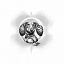 dachshund big balls tattoo design idea
