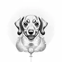 dachshund big balls tattoo design idea