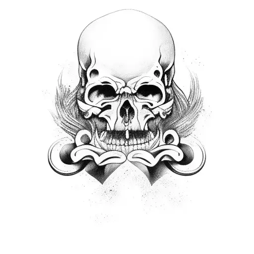 dramatic and macabre kalevala imagery tattoo design idea