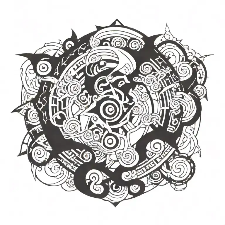 curse mark from Naruto tattoo design idea